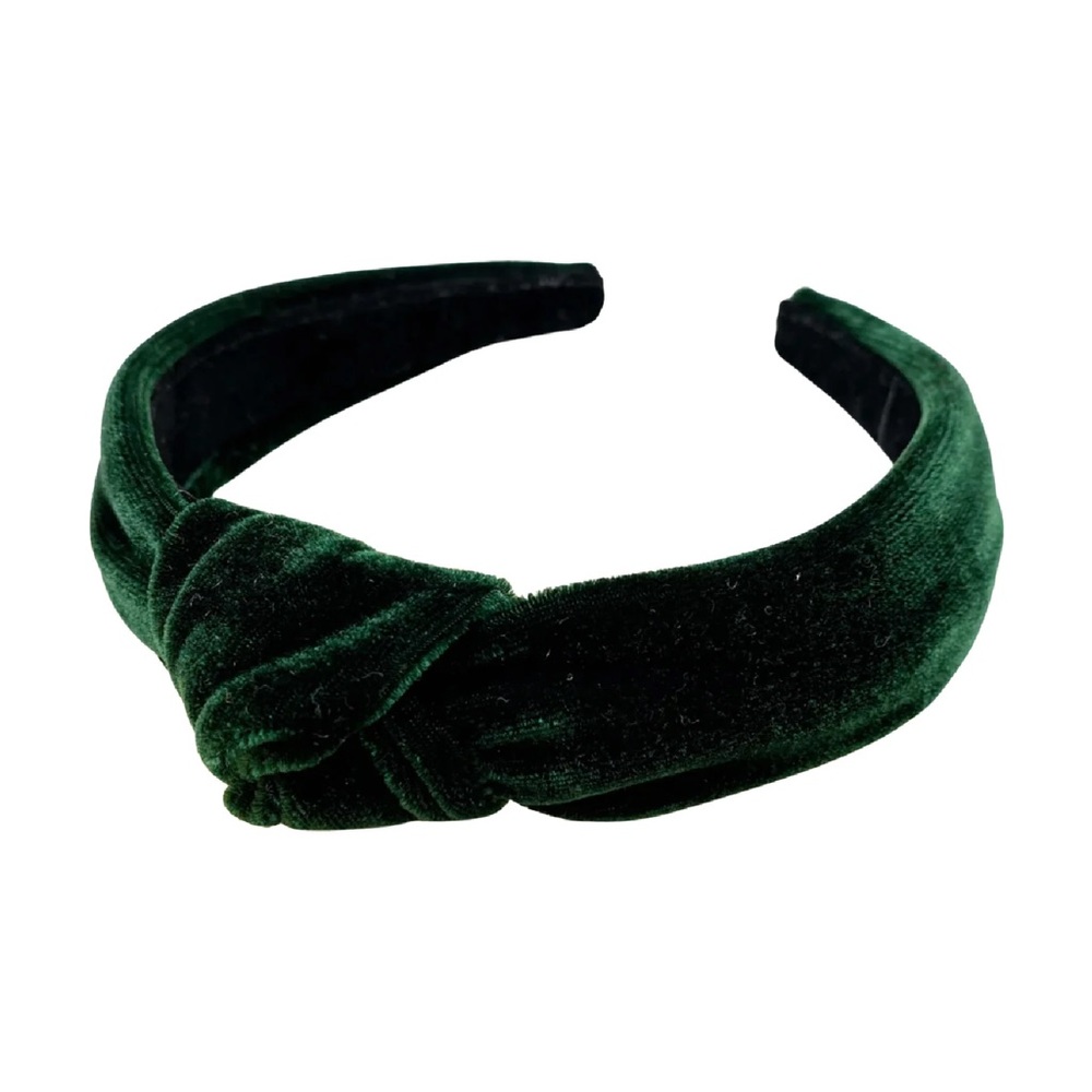 Dark Green Velvet Headband